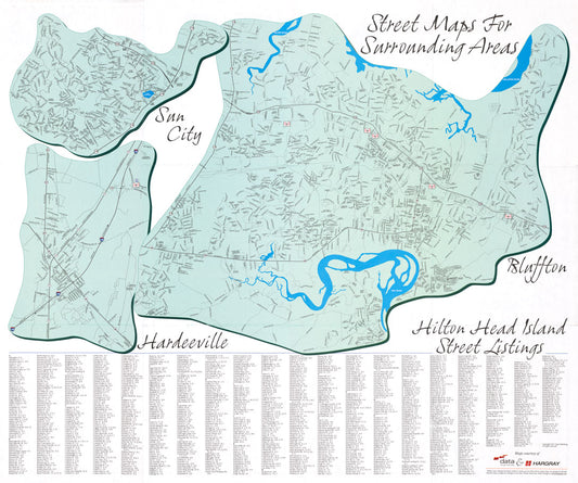 Hilton Head and Surrounding Areas - Street Map