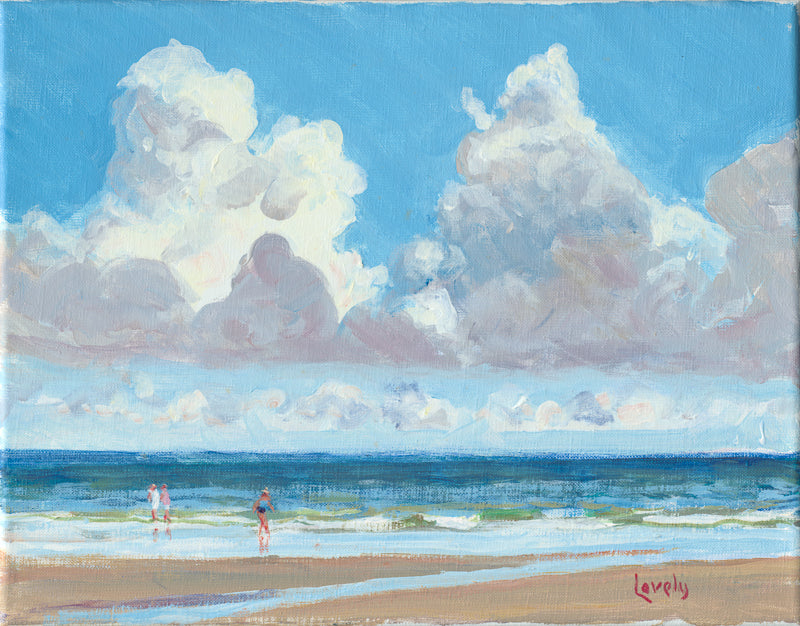 Beach, clouds