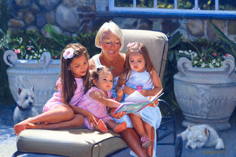 Children, reading, family