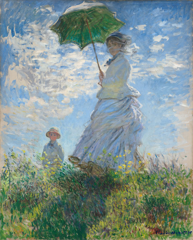Woman with a Parasol: Madame Monet with her Son - Claude Monet
