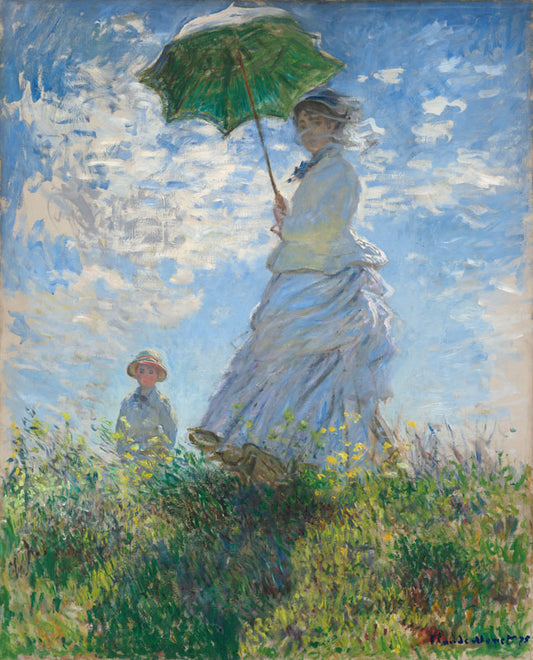 Woman with a Parasol: Madame Monet with her Son - Claude Monet