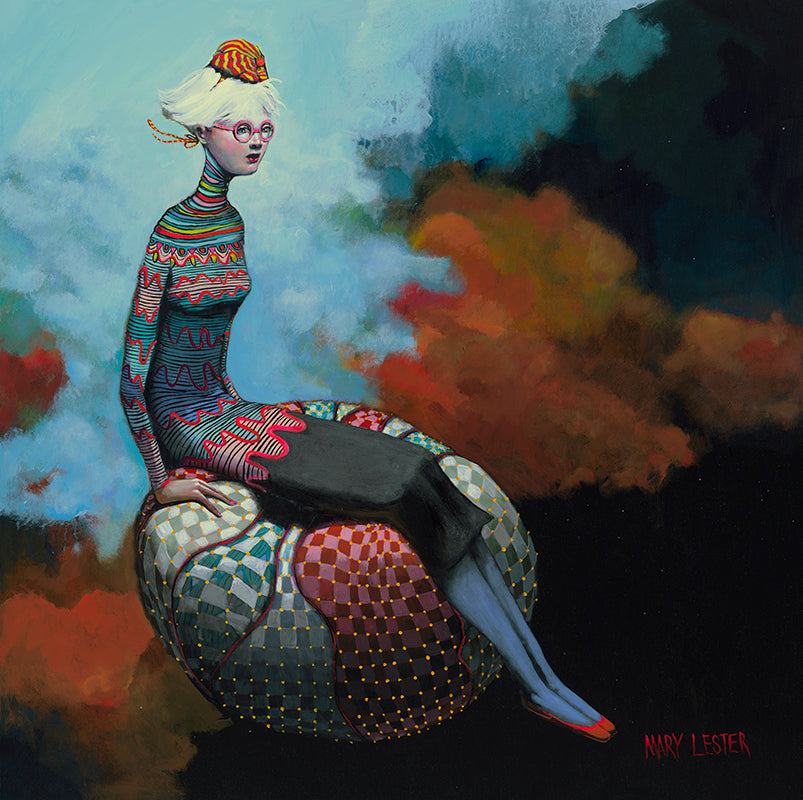 Lowcountry artist Mary Lester Whimsical Painting woman dreamscape