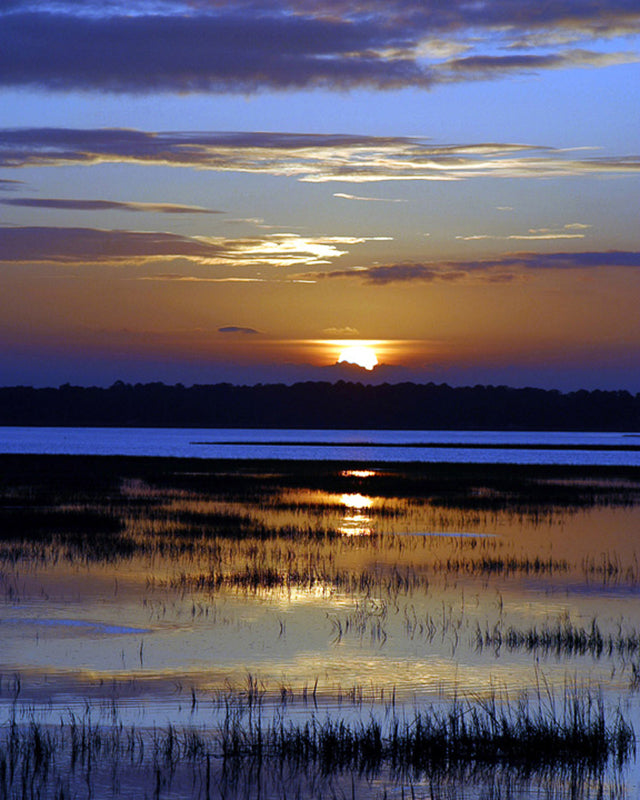 Sunset blue and orange photograph colorful