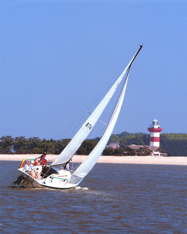 sailboat lighthouse Hilton Head photograph