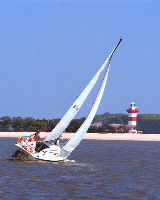 sailboat lighthouse Hilton Head photograph
