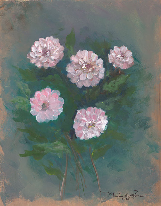 Zinias in Dark - Maria de Rojas