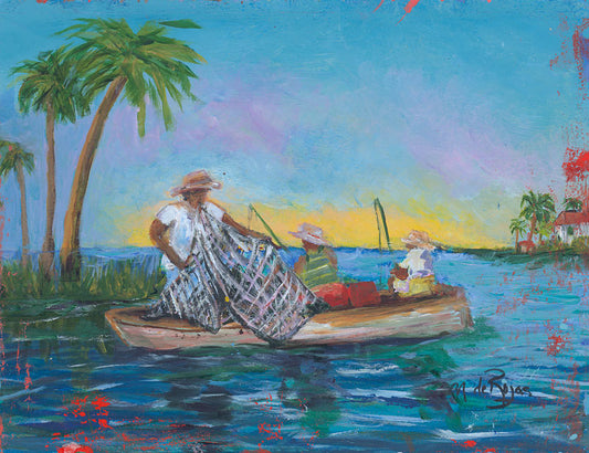 Fishing Boats with Men - Maria de Rojas