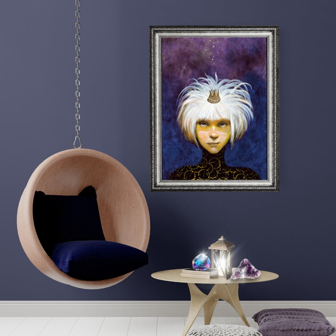 Home Décor, whimsical art, magical art, women's art, paintings, purple home décor