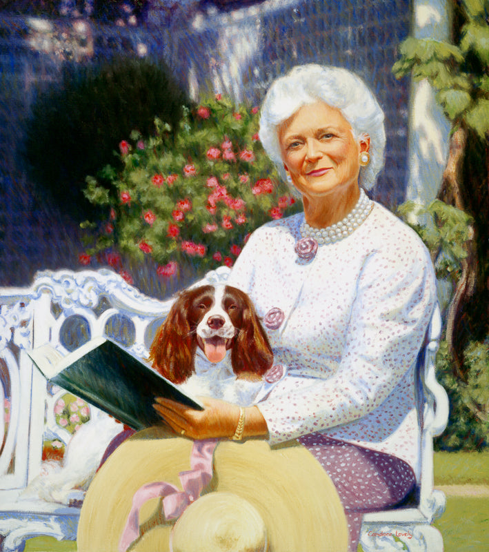 Barbara Bush, Millie the dog, Garden