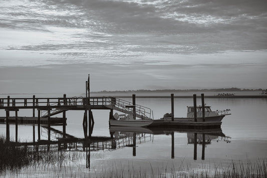 Dock and Boats in B&W - Steven Higgins