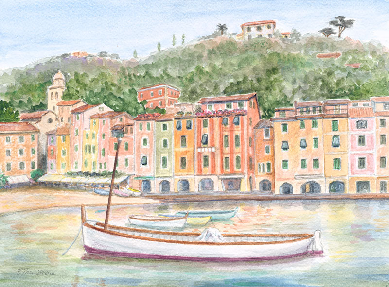 Portofino Pastels - Bill Tremitiere
