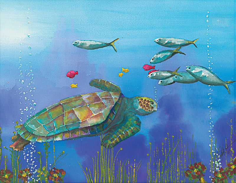 Sea life, turtle, fish, ocean life