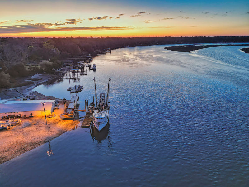 Shrimp Boat Docked at Oyster House - Steven Higgins