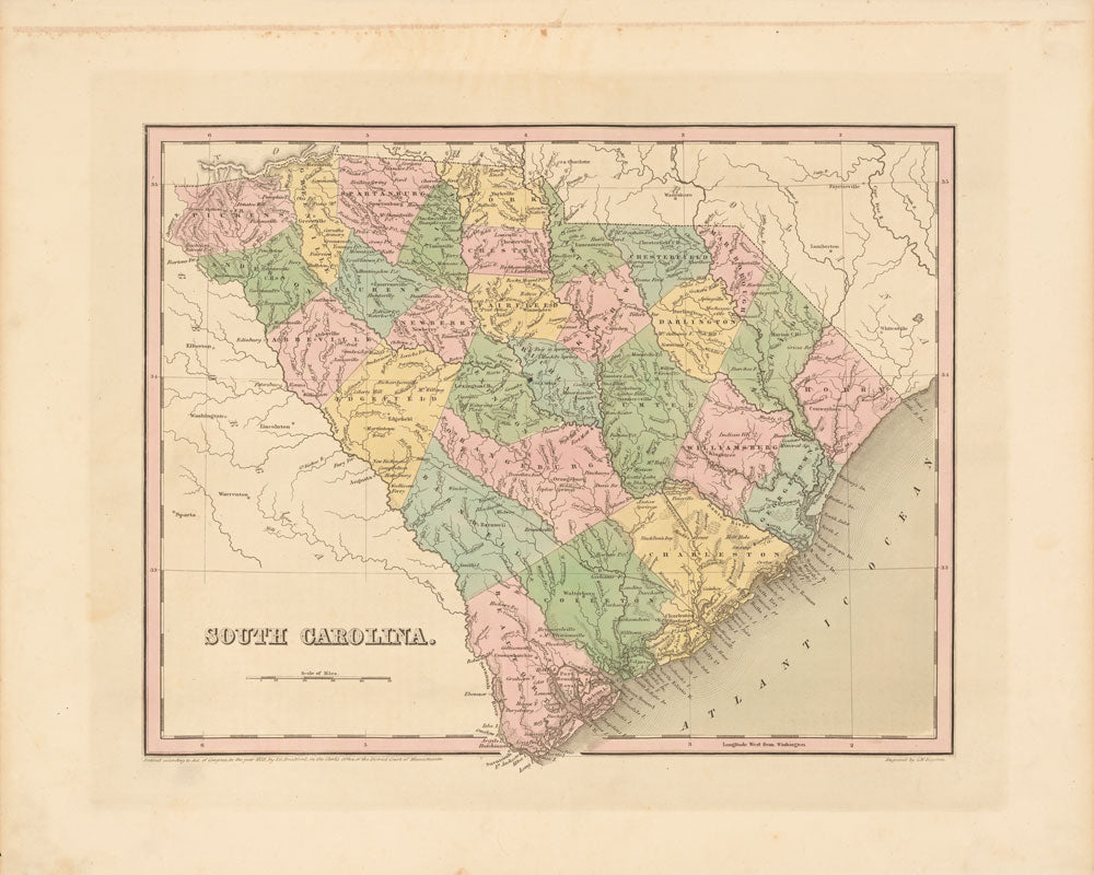 1838 South Carolina Bradford Map