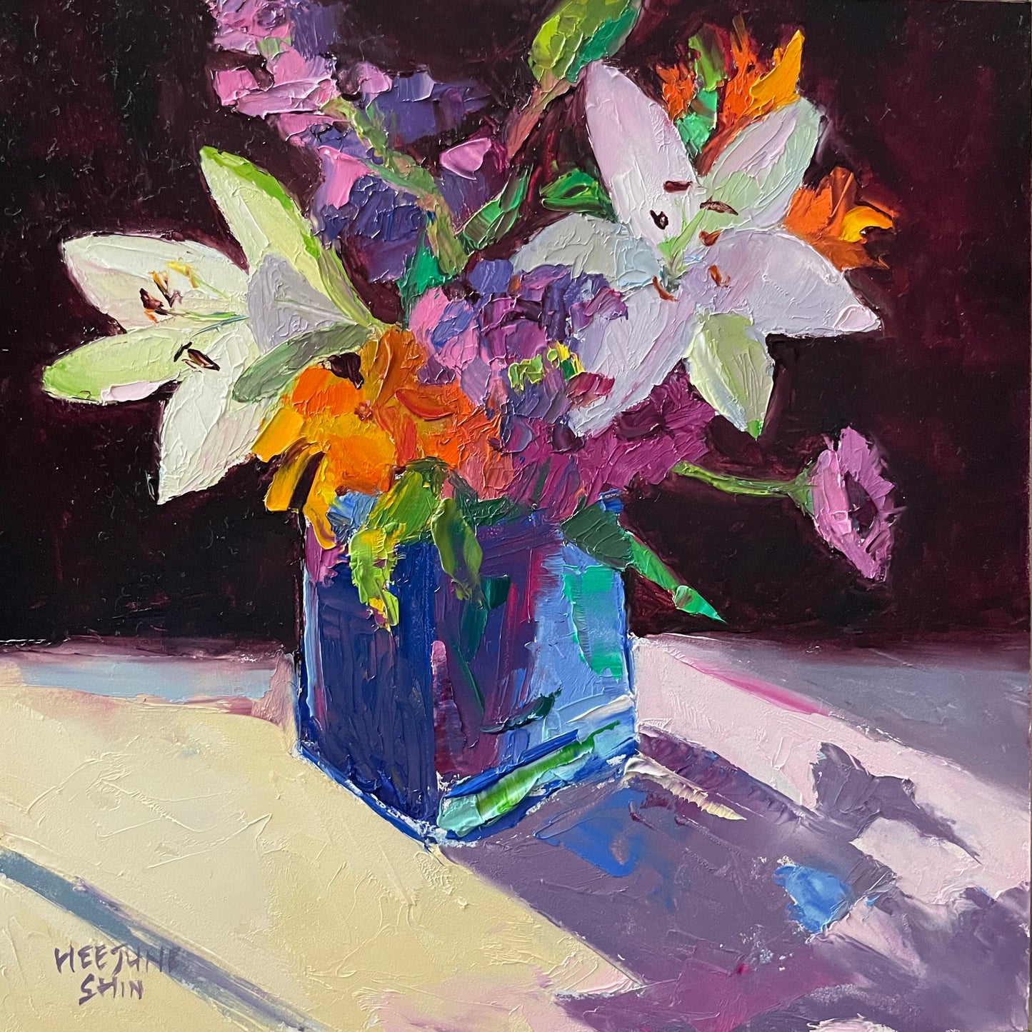 Bouquet in Blue Vase - HeeJune Shin