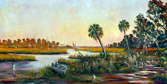 low country, marsh, boat