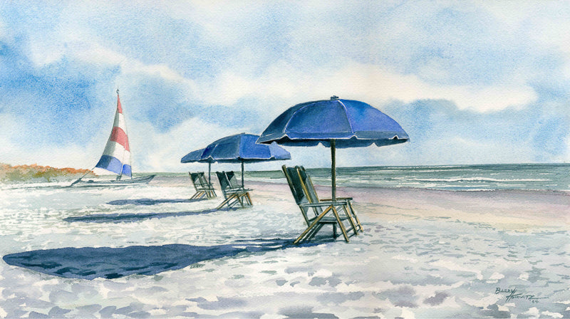 Painting Hilton Head beach chairs summer lowcountry