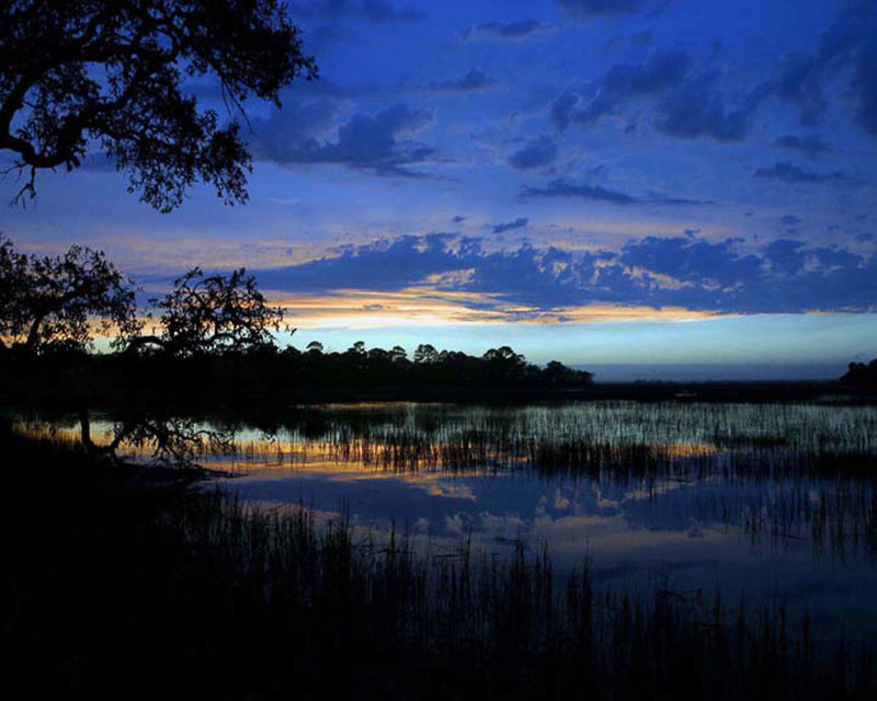 Blue sunset photograph 