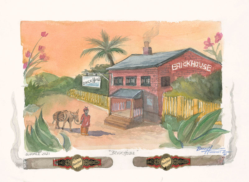Brick House Cigars painting by Barry Honowitz