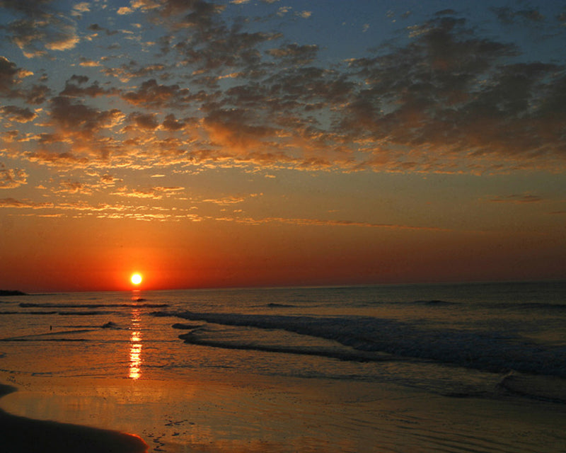 Sunset beach ocean photograph