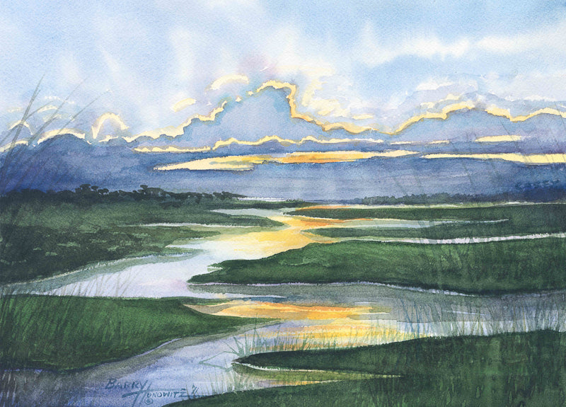 Lowcountry sunrise on the marsh painting