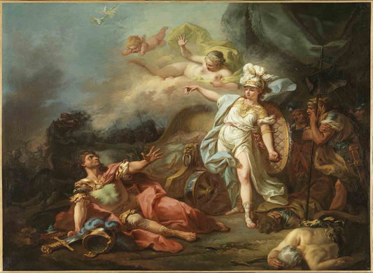 Minerva Fighting Mars - Jacques Louis David