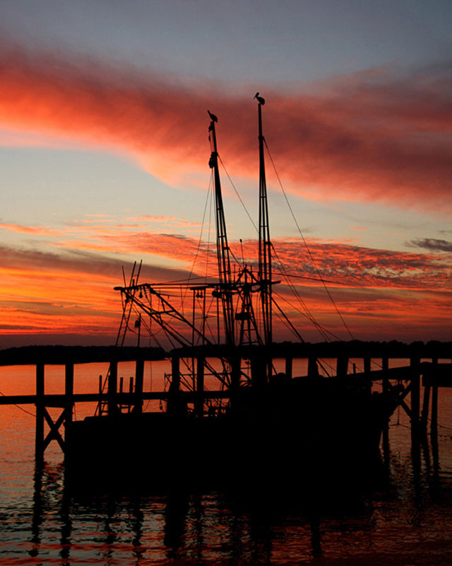 Sunset Shrimp Boat photograph