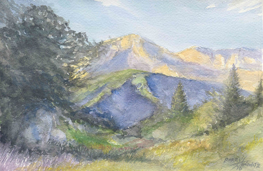 Painting Santa Barbara Mountains 