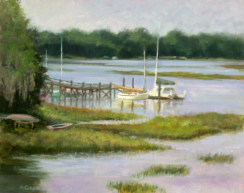 Low Country boat dock painting