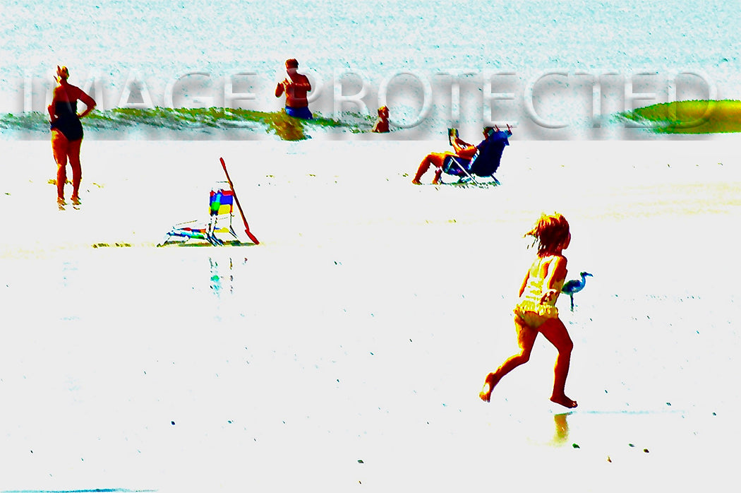 A Happy Frolic on the Beach with a Little Gal-Glen McCaskey